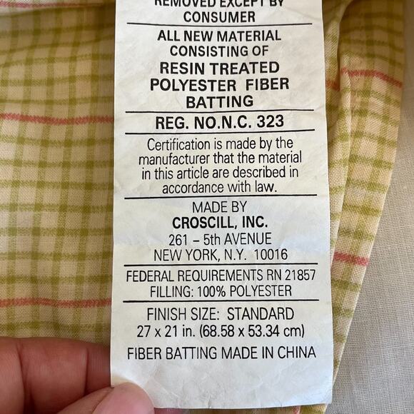 Croscill Home Juliana Reversible Comforter Pillow Sham Set Full Size Yellow - Picture 14 of 14